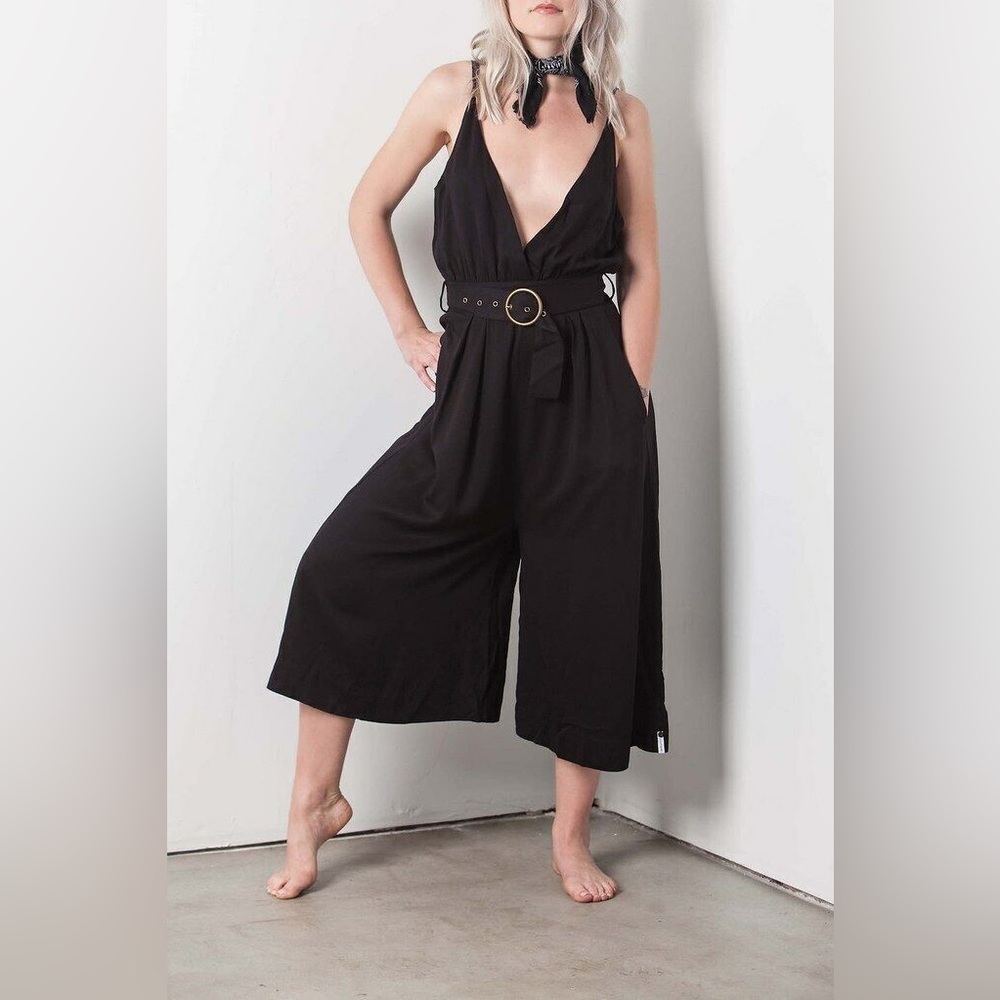 One Teaspoon Le Hustle Jumpsuit in Black Size Medium